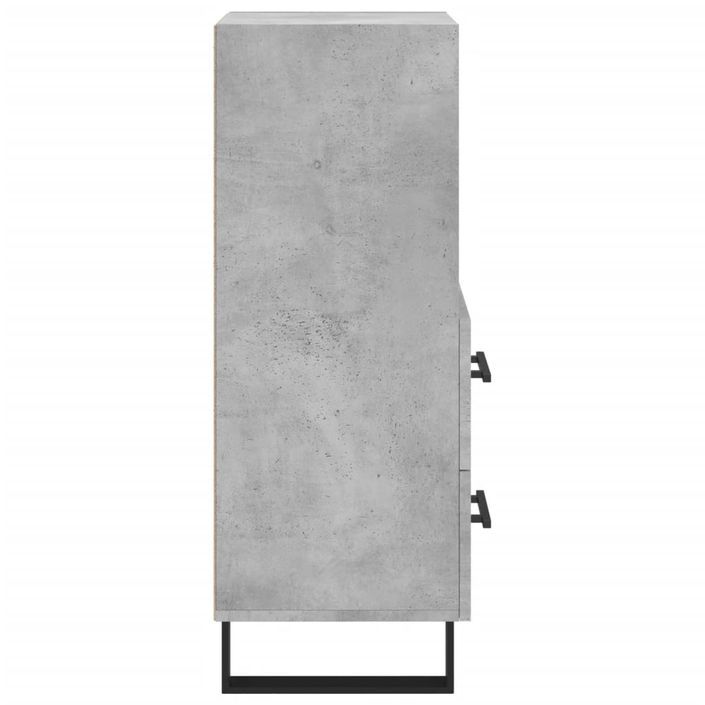 Buffet Gris béton 34,5x34x90 cm Bois d'ingénierie - Photo n°7