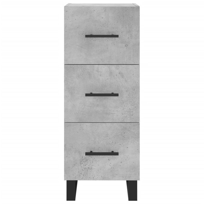 Buffet Gris béton 34,5x34x90 cm Bois d'ingénierie - Photo n°6