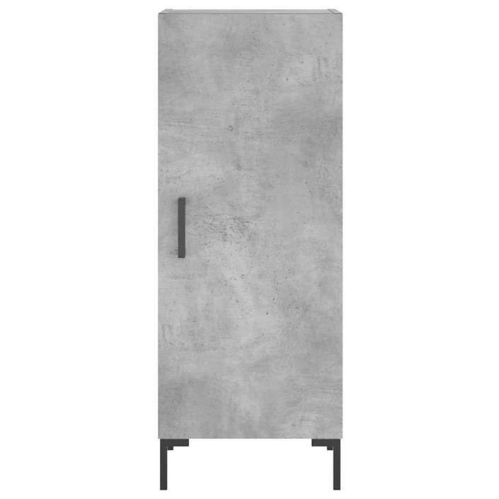 Buffet Gris béton 34,5x34x90 cm Bois d'ingénierie - Photo n°6