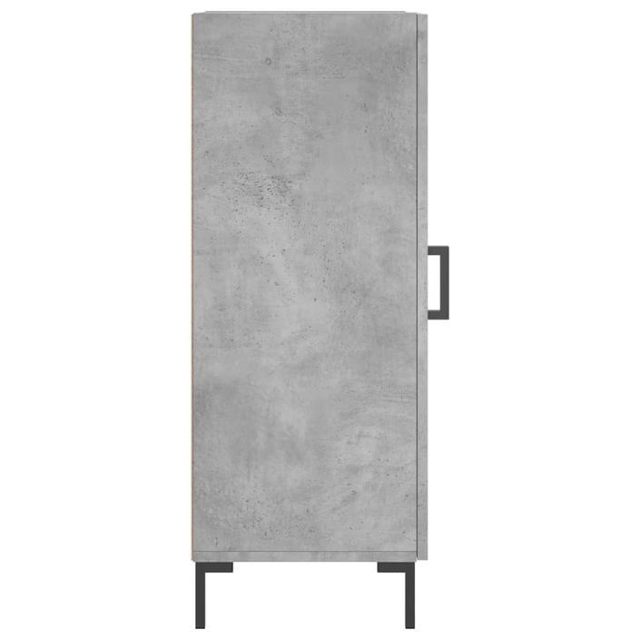 Buffet Gris béton 34,5x34x90 cm Bois d'ingénierie - Photo n°7