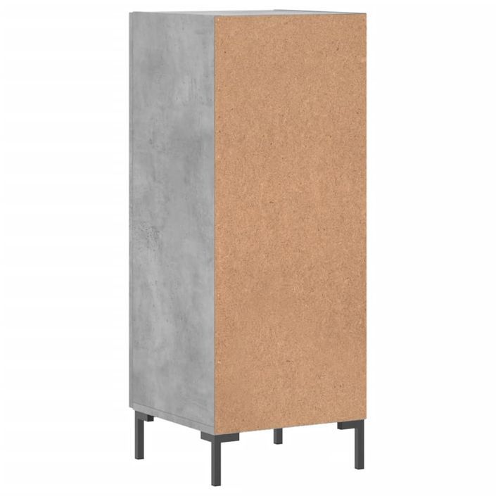 Buffet Gris béton 34,5x34x90 cm Bois d'ingénierie - Photo n°8