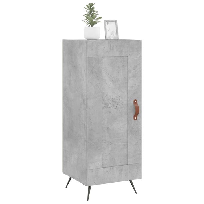 Buffet Gris béton 34,5x34x90 cm Bois d'ingénierie - Photo n°3