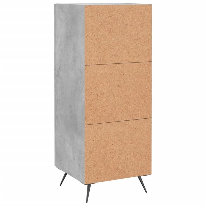 Buffet Gris béton 34,5x34x90 cm Bois d'ingénierie - Photo n°8