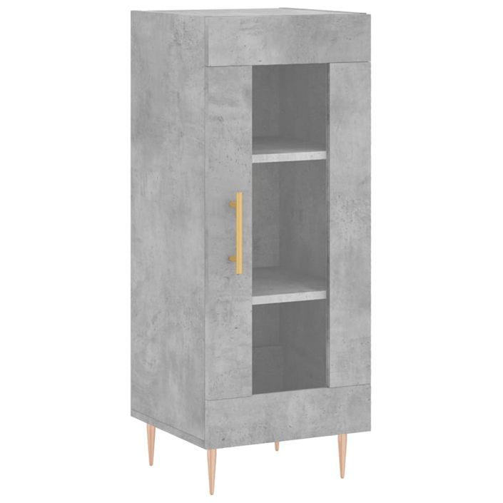 Buffet Gris béton 34,5x34x90 cm Bois d'ingénierie - Photo n°1