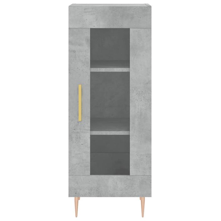 Buffet Gris béton 34,5x34x90 cm Bois d'ingénierie - Photo n°5