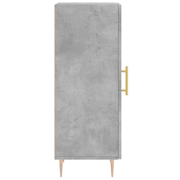 Buffet Gris béton 34,5x34x90 cm Bois d'ingénierie - Photo n°7