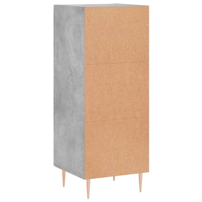 Buffet Gris béton 34,5x34x90 cm Bois d'ingénierie - Photo n°8