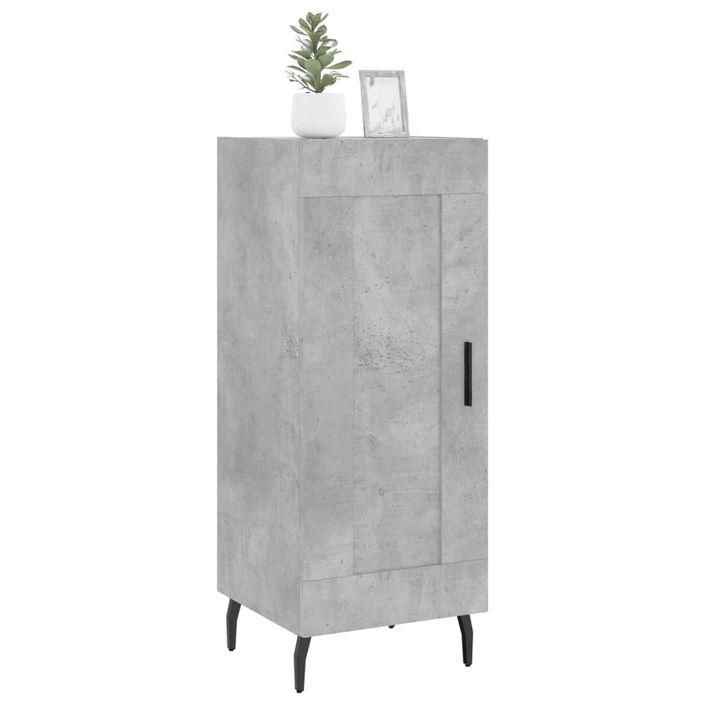 Buffet Gris béton 34,5x34x90 cm Bois d'ingénierie - Photo n°3