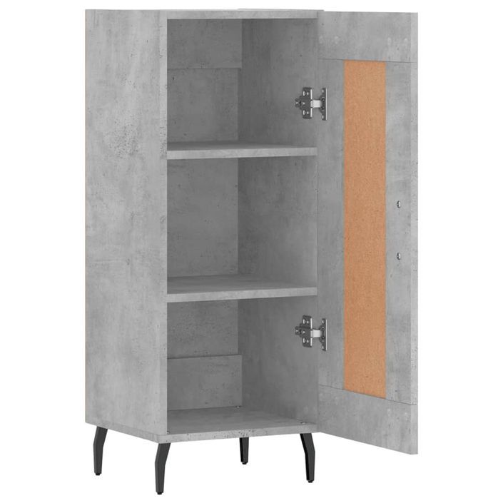 Buffet Gris béton 34,5x34x90 cm Bois d'ingénierie - Photo n°6