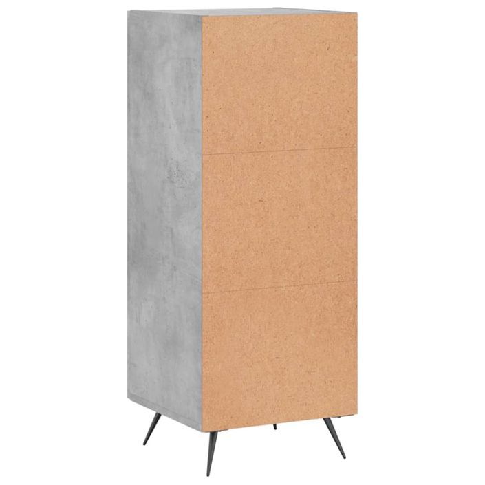 Buffet Gris béton 34,5x34x90 cm Bois d'ingénierie - Photo n°8