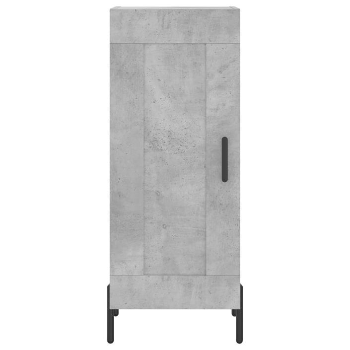 Buffet Gris béton 34,5x34x90 cm Bois d'ingénierie - Photo n°5