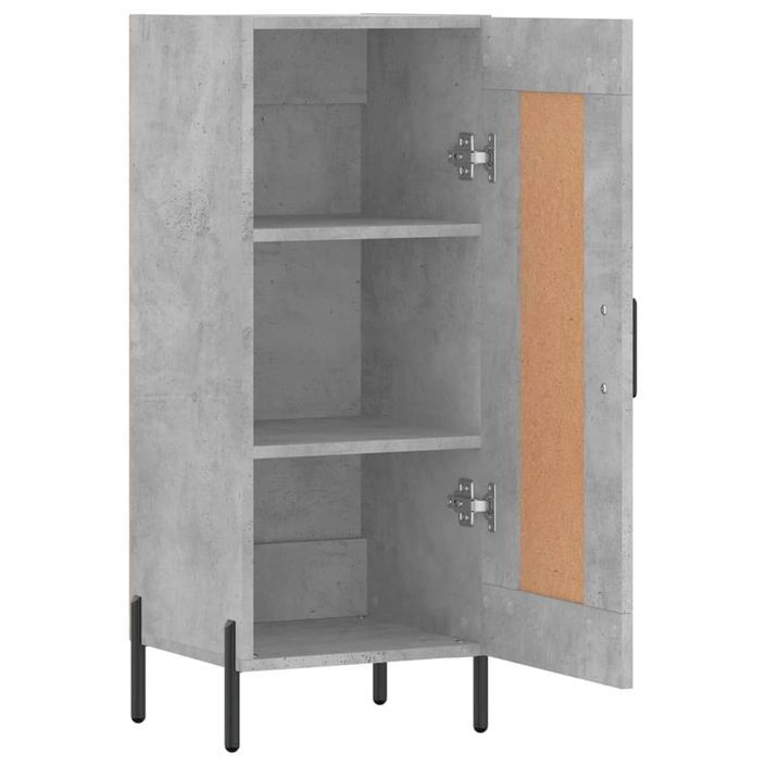 Buffet Gris béton 34,5x34x90 cm Bois d'ingénierie - Photo n°6