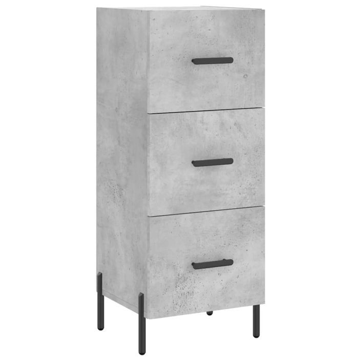 Buffet Gris béton 34,5x34x90 cm Bois d'ingénierie - Photo n°1