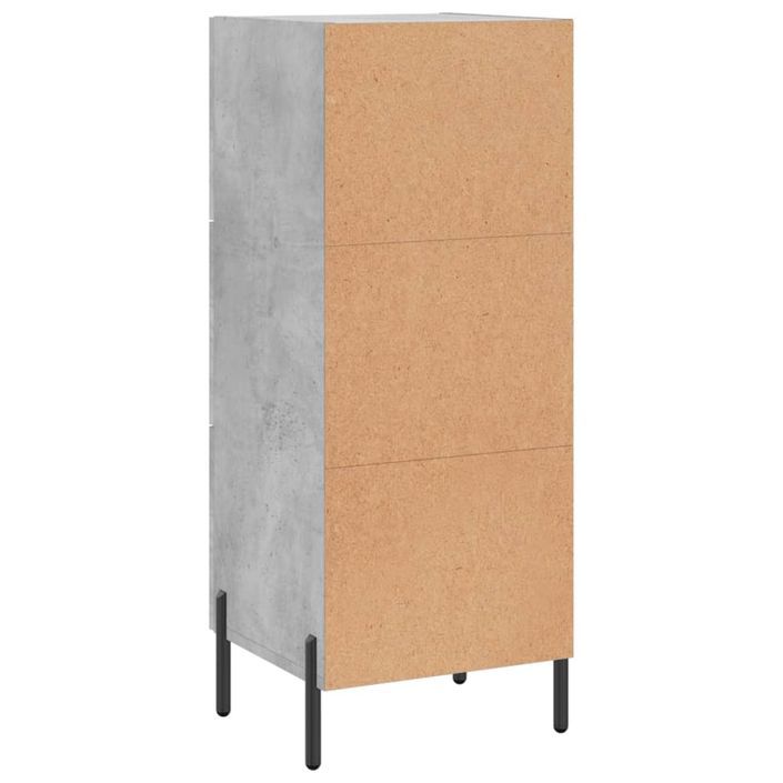 Buffet Gris béton 34,5x34x90 cm Bois d'ingénierie - Photo n°8