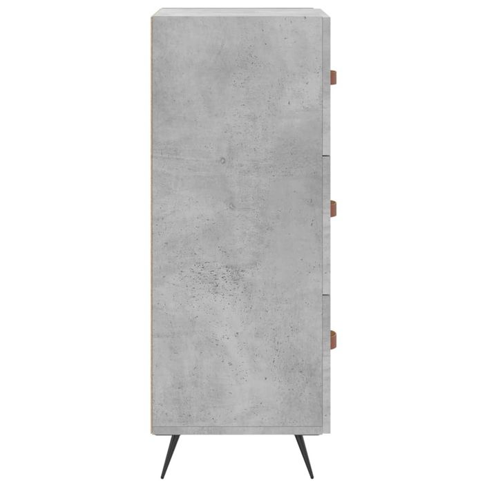 Buffet Gris béton 34,5x34x90 cm Bois d'ingénierie - Photo n°7