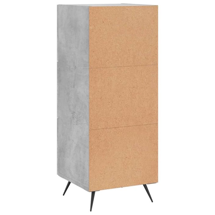 Buffet Gris béton 34,5x34x90 cm Bois d'ingénierie - Photo n°8