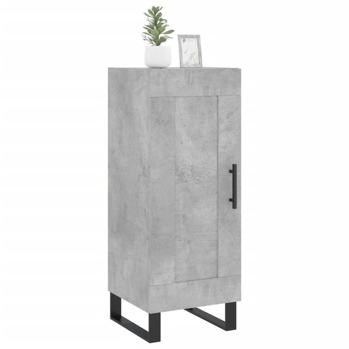 Buffet Gris béton 34,5x34x90 cm Bois d'ingénierie - Photo n°3