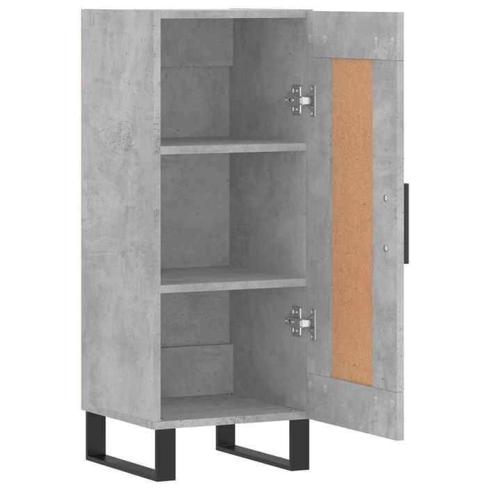 Buffet Gris béton 34,5x34x90 cm Bois d'ingénierie - Photo n°6