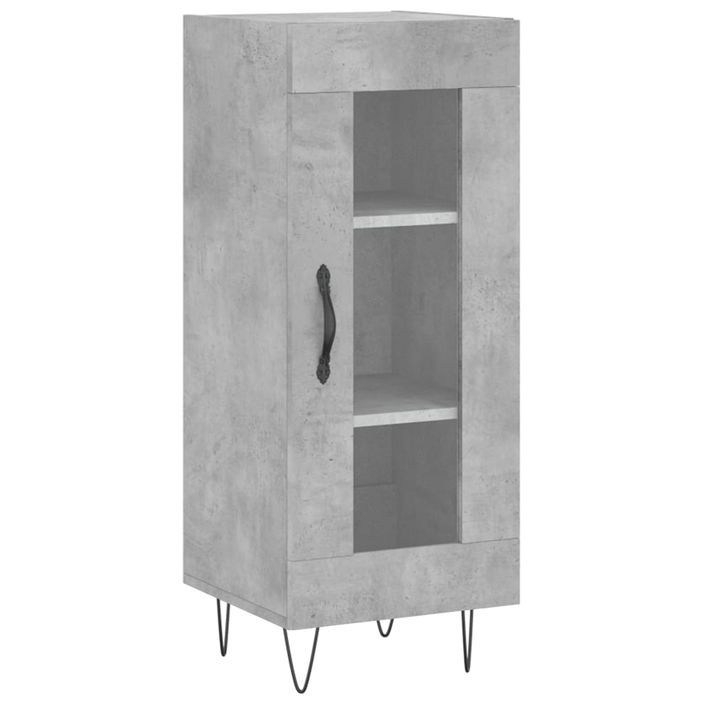 Buffet Gris béton 34,5x34x90 cm Bois d'ingénierie - Photo n°1