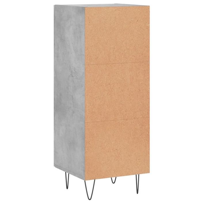 Buffet Gris béton 34,5x34x90 cm Bois d'ingénierie - Photo n°8