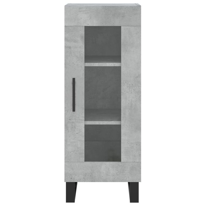 Buffet Gris béton 34,5x34x90 cm Bois d'ingénierie - Photo n°5