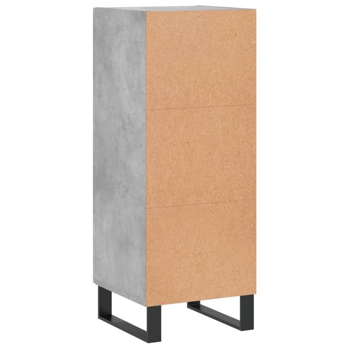 Buffet Gris béton 34,5x34x90 cm Bois d'ingénierie - Photo n°8