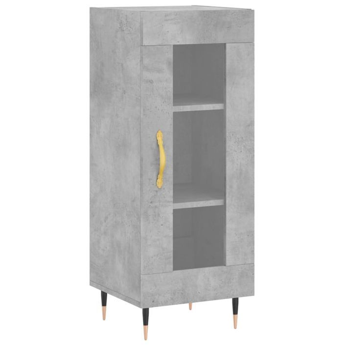 Buffet Gris béton 34,5x34x90 cm Bois d'ingénierie - Photo n°1