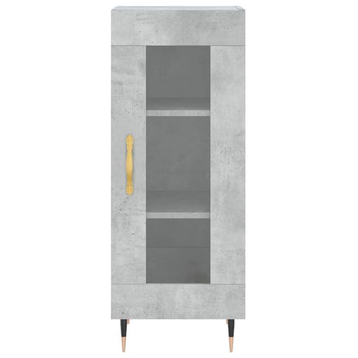 Buffet Gris béton 34,5x34x90 cm Bois d'ingénierie - Photo n°5