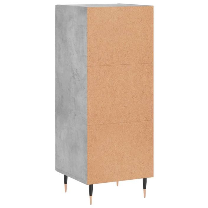 Buffet Gris béton 34,5x34x90 cm Bois d'ingénierie - Photo n°8