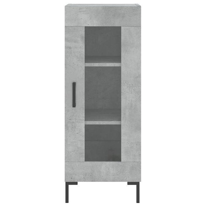 Buffet Gris béton 34,5x34x90 cm Bois d'ingénierie - Photo n°5