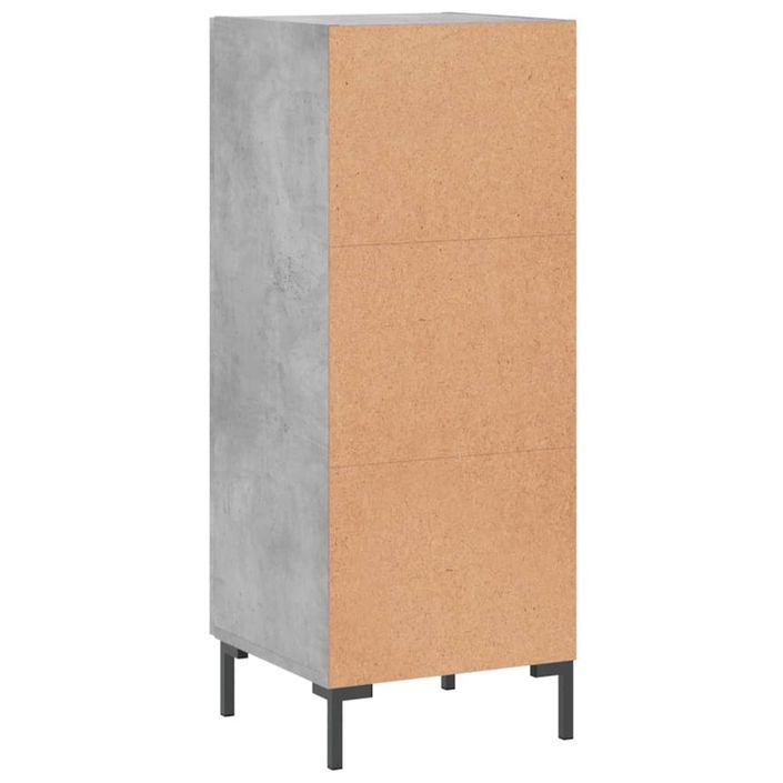 Buffet Gris béton 34,5x34x90 cm Bois d'ingénierie - Photo n°8