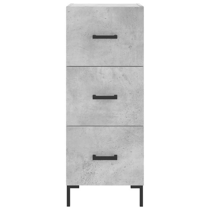 Buffet Gris béton 34,5x34x90 cm Bois d'ingénierie - Photo n°6