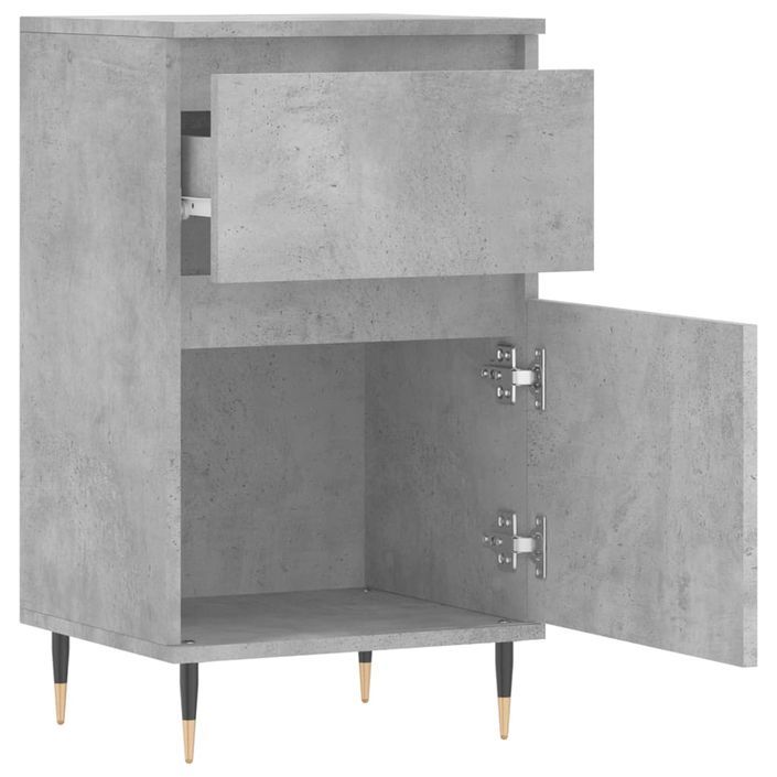 Buffet gris béton 40x35x70 cm bois d'ingénierie - Photo n°6