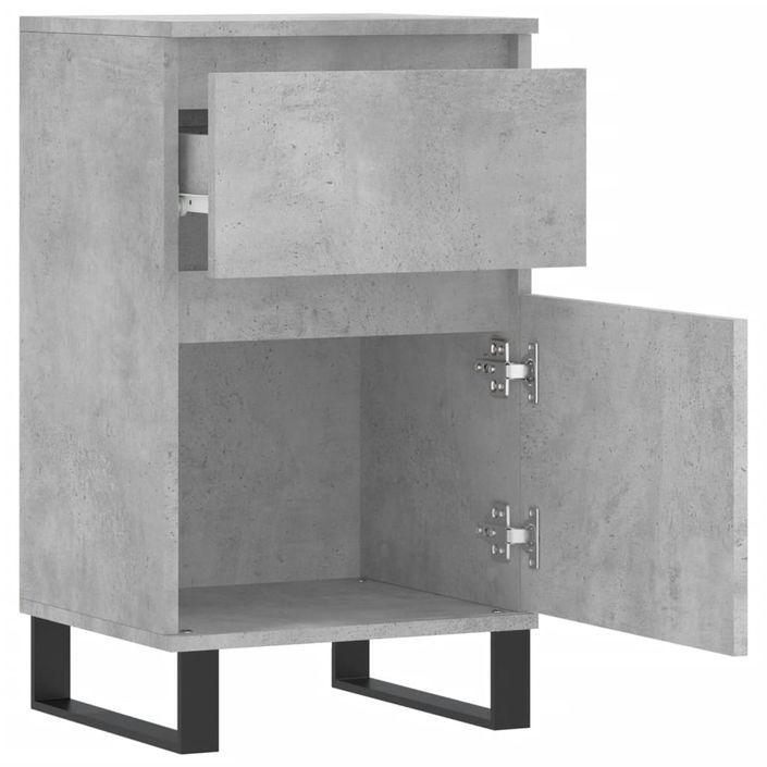 Buffet gris béton 40x35x70 cm bois d'ingénierie - Photo n°6