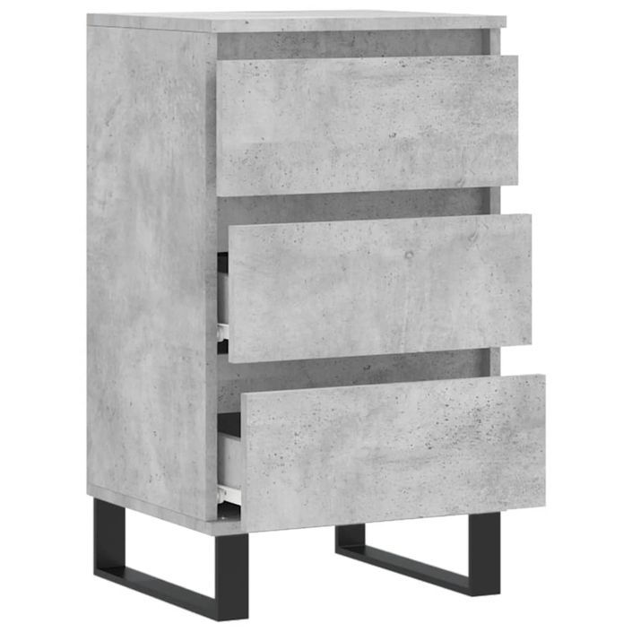 Buffet gris béton 40x35x70 cm bois d'ingénierie - Photo n°6