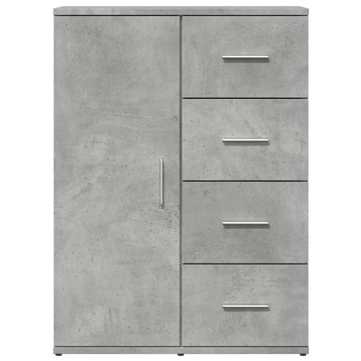 Buffet gris béton 59x39x80 cm bois d'ingénierie - Photo n°5