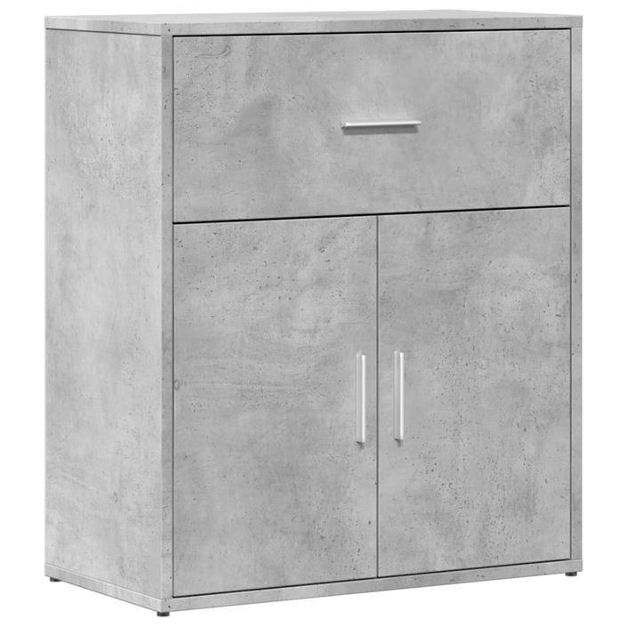 Buffet gris béton 60x31x70 cm bois d'ingénierie - Photo n°1