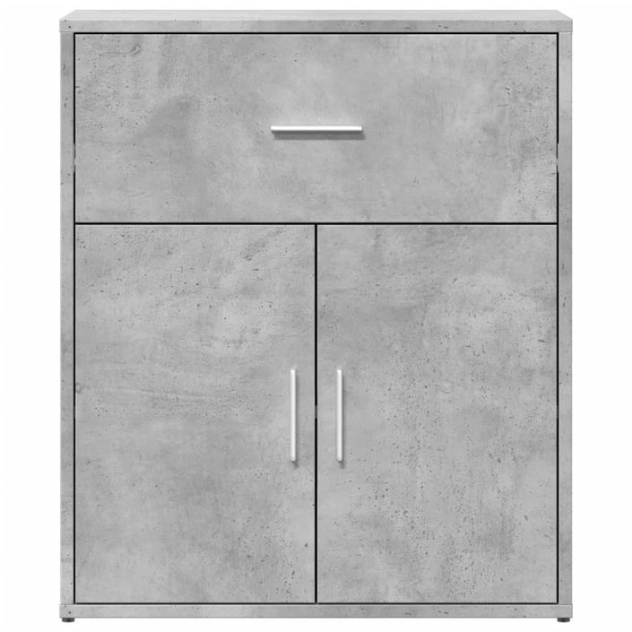 Buffet gris béton 60x31x70 cm bois d'ingénierie - Photo n°5