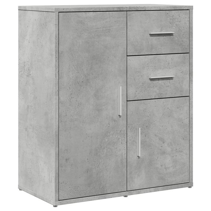 Buffet gris béton 60x31x70 cm bois d'ingénierie - Photo n°1