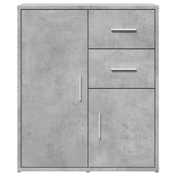 Buffet gris béton 60x31x70 cm bois d'ingénierie - Photo n°5