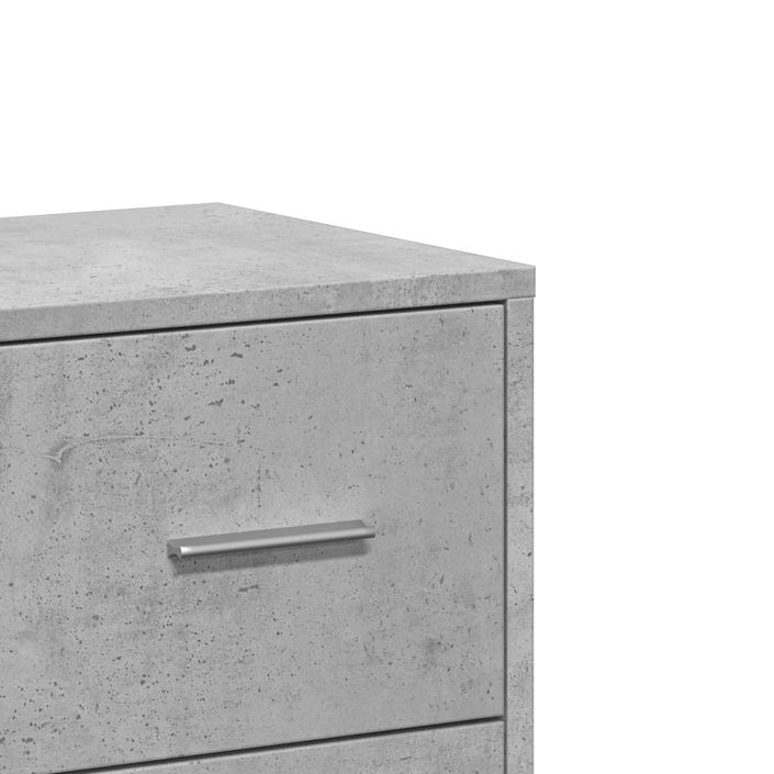 Buffet gris béton 60x31x84 cm bois d'ingénierie - Photo n°9