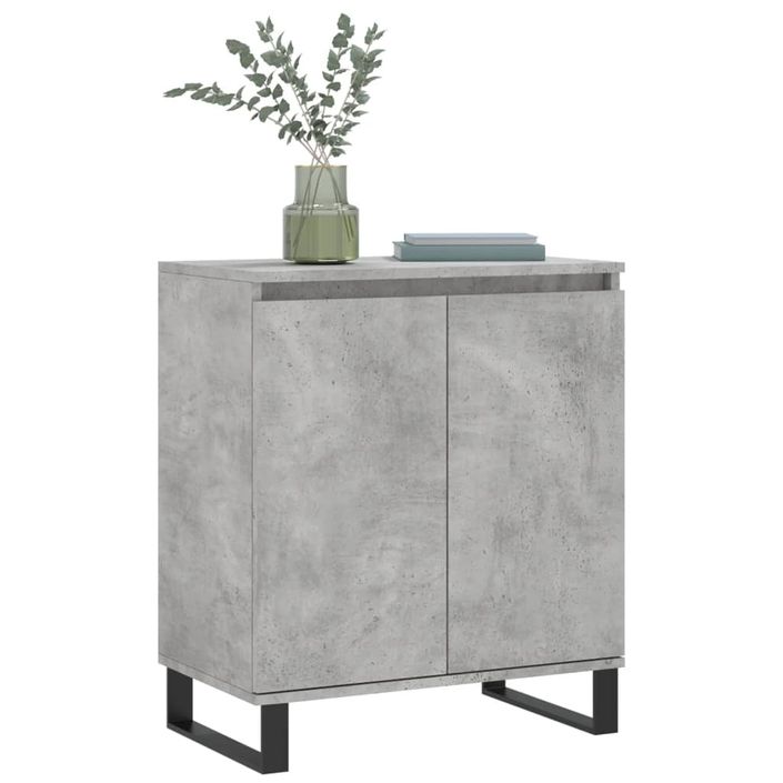 Buffet Gris béton 60x35x70 cm Bois d'ingénierie - Photo n°3