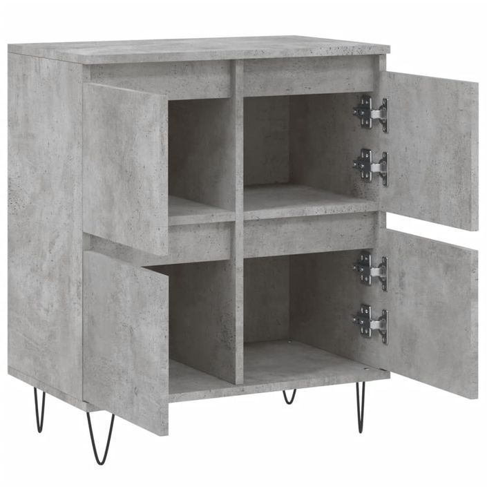 Buffet Gris béton 60x35x70 cm Bois d'ingénierie - Photo n°6