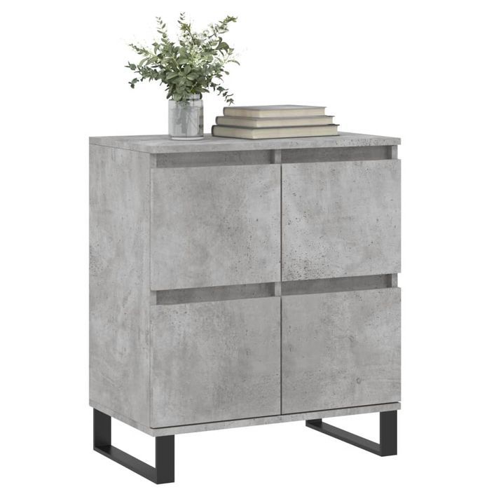 Buffet Gris béton 60x35x70 cm Bois d'ingénierie - Photo n°3