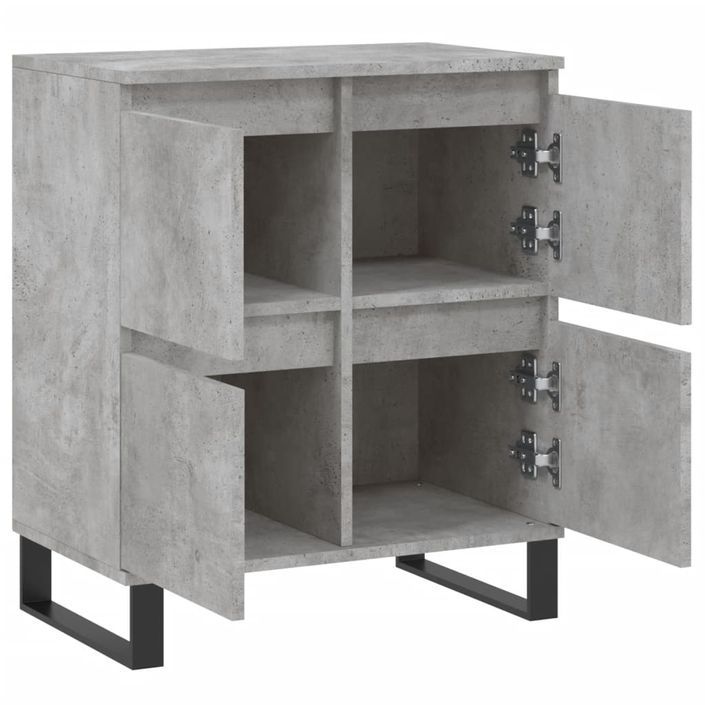 Buffet Gris béton 60x35x70 cm Bois d'ingénierie - Photo n°6