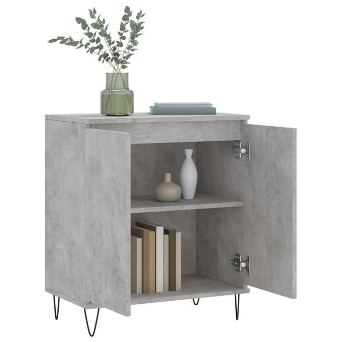 Buffet Gris béton 60x35x70 cm Bois d'ingénierie - Photo n°4