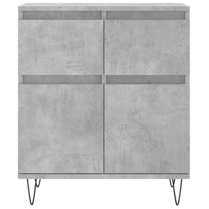 Buffet Gris béton 60x35x70 cm Bois d'ingénierie - Photo n°5