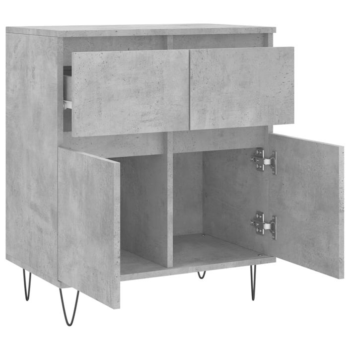 Buffet Gris béton 60x35x70 cm Bois d'ingénierie - Photo n°6