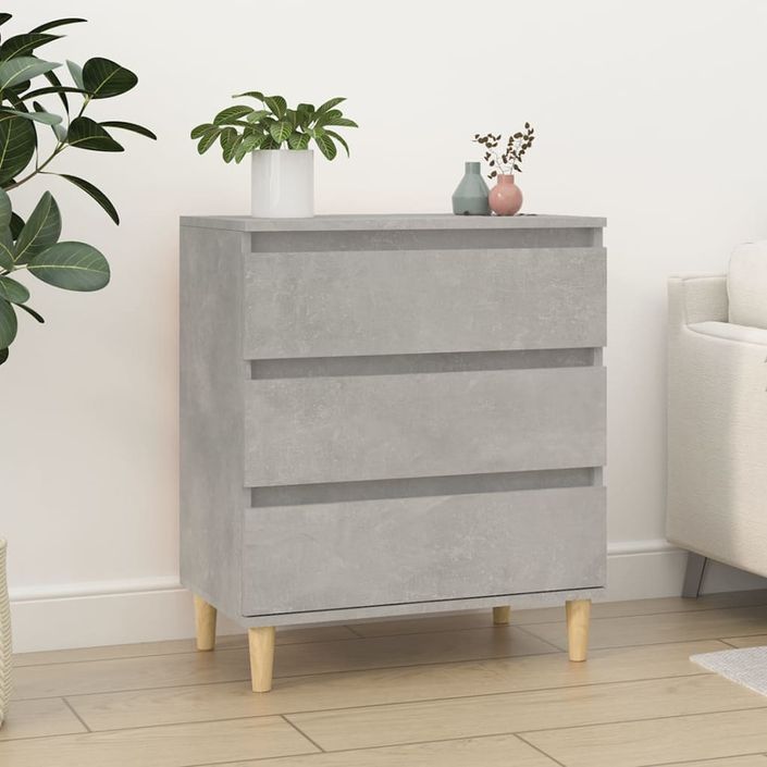 Buffet Gris béton 60x35x70 cm Bois d'ingénierie - Photo n°2