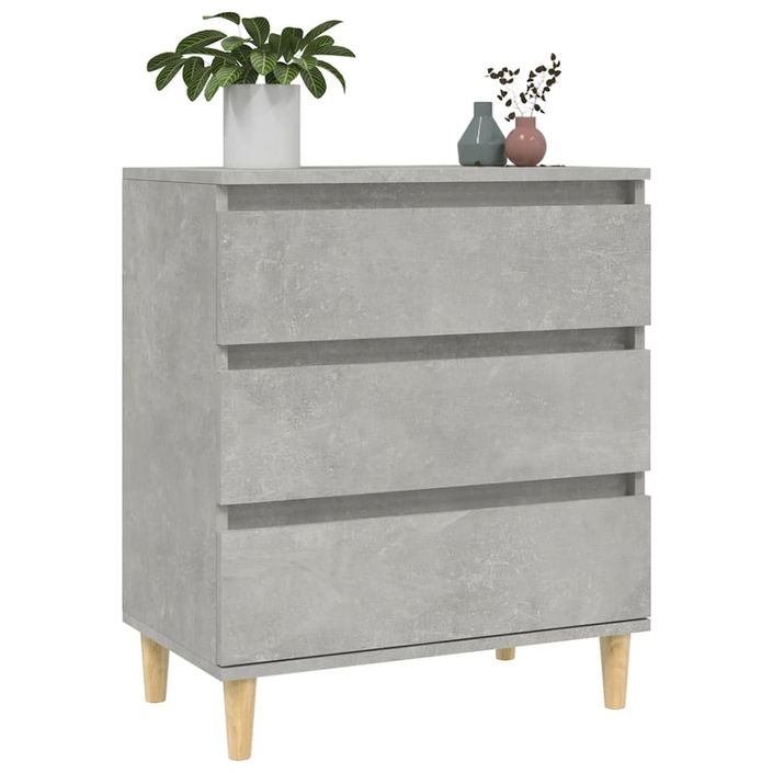 Buffet Gris béton 60x35x70 cm Bois d'ingénierie - Photo n°4